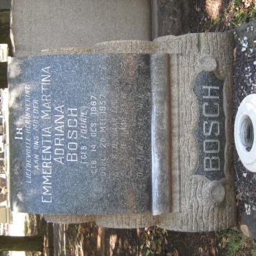 BOSCH Emmerentia Martina Adriana nee FOURIE 1887-1957