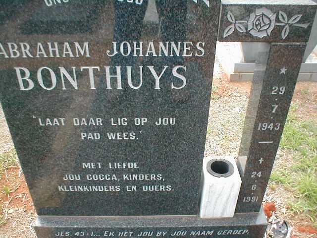 BONTHUYS Abraham Johannes 1943-1991