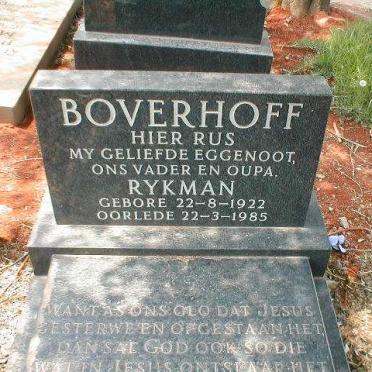 BOVERHOFF Rykman 1922-1985