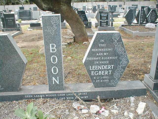 BOON Leendert Egbert 1923-1981
