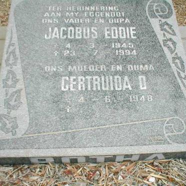 BOTHA Jacobus Eddie 1945-1994 &amp; Gertruida D. 1948-