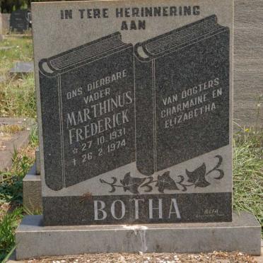 BOTHA Marthinus Frederick 1931-1974