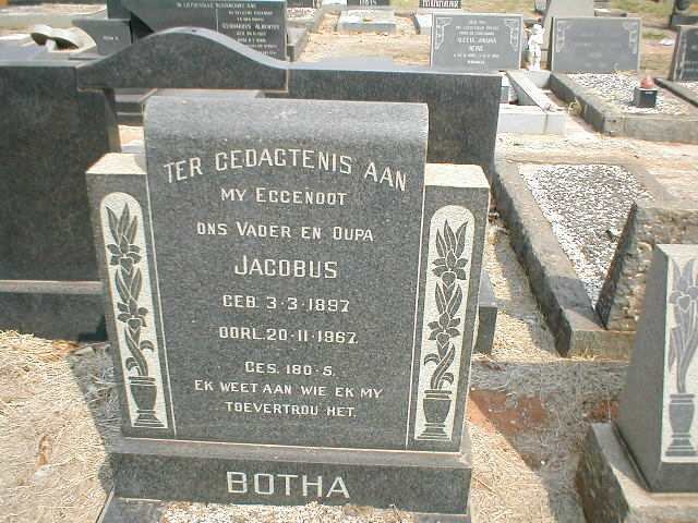 BOTHA Jacobus 1897-1967