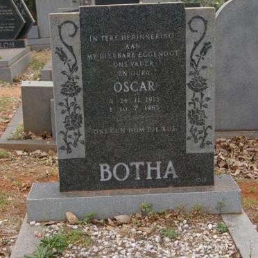 BOTHA Oscar 1913-1985 &amp; Johanna Elizabeth 1916-1994