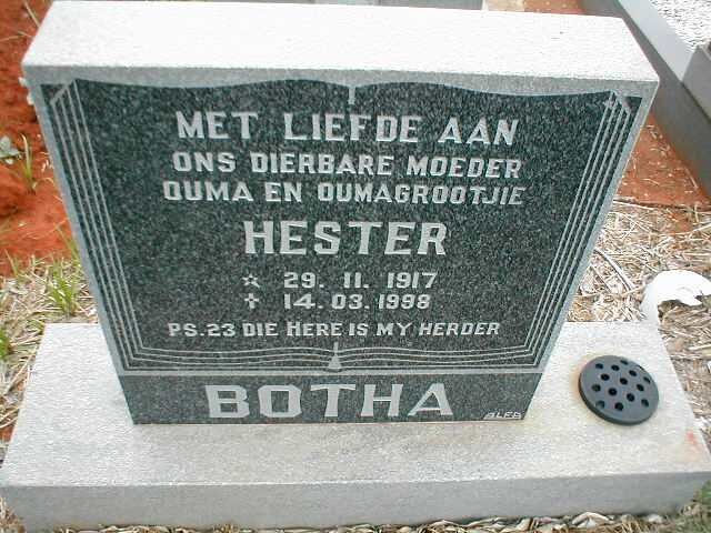 BOTHA Hester 1917-1998