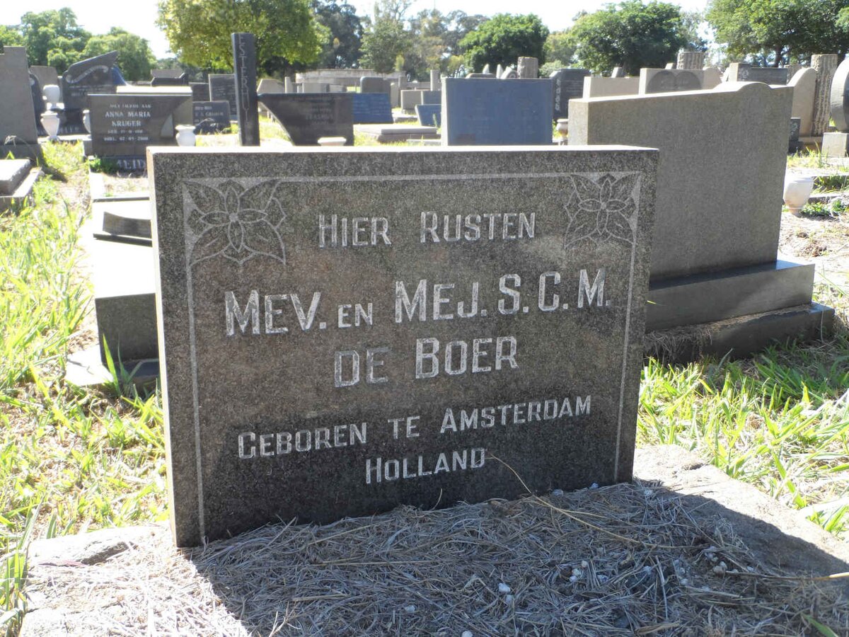 BOER S.C.M., de :: DE BOER S.C.M.