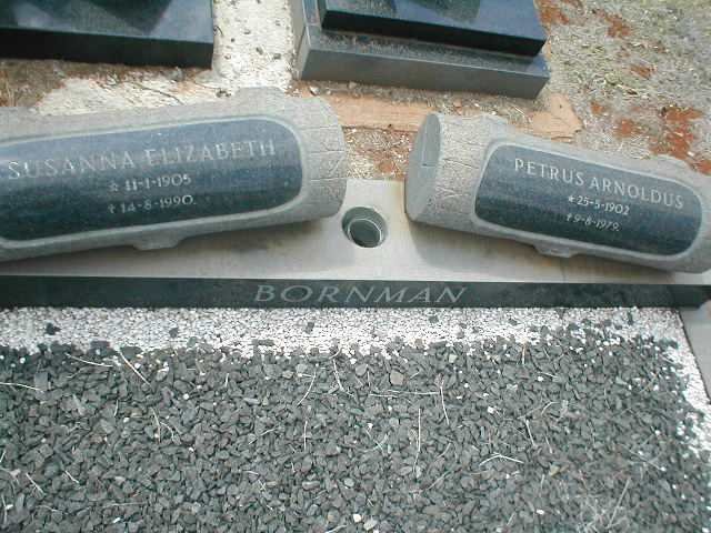 BORNMAN Petrus Arnoldus 1902-1979 &amp; Susanna Elizabeth 1905-1990