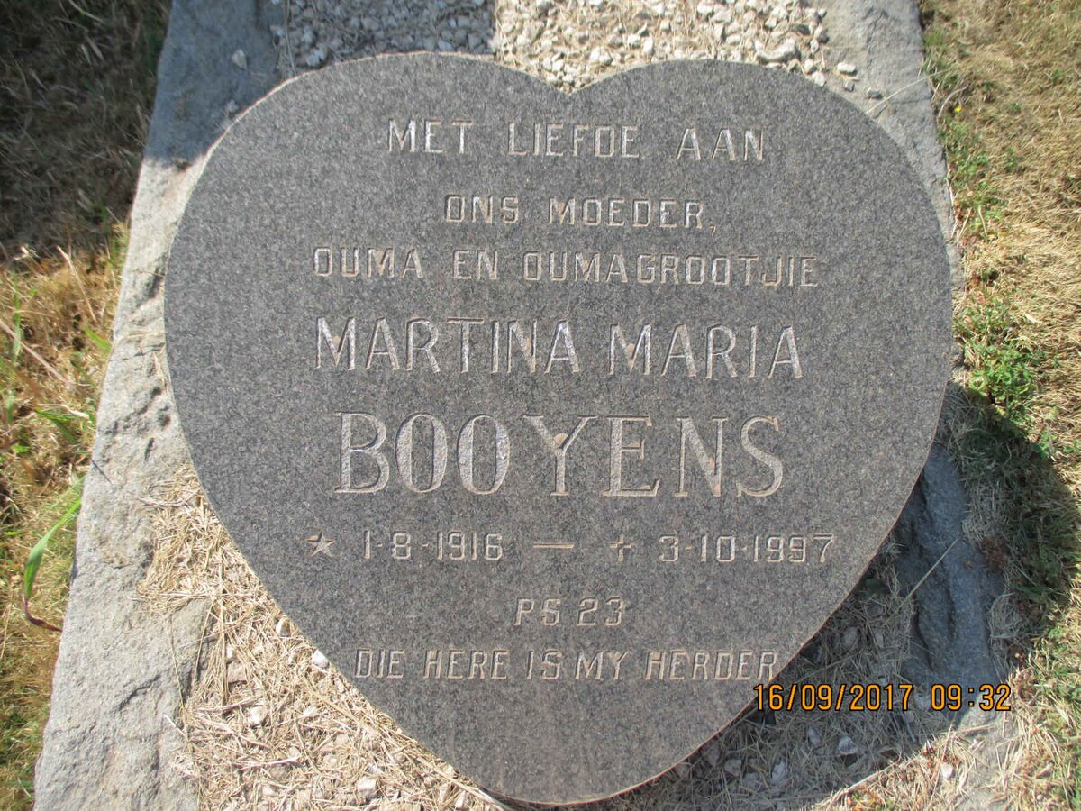 BOOYENS Martina Maria 1916-1997