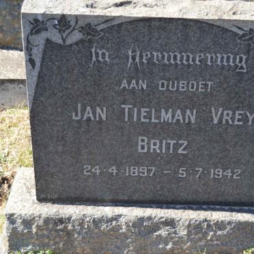 BRITZ Jan Tielman Vrey 1897-1942