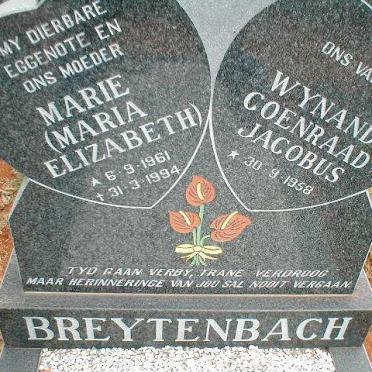 BREYTENBACH Wynand Coenraad Jacobus 1958-  &amp; Maria Elizabeth 1961-1994