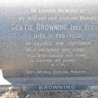 BROWNING Roy 1911-1980 &amp; Gertie STEYN -1952 :: GELDENHUYS Roelna nee BROWNING 1944-2006