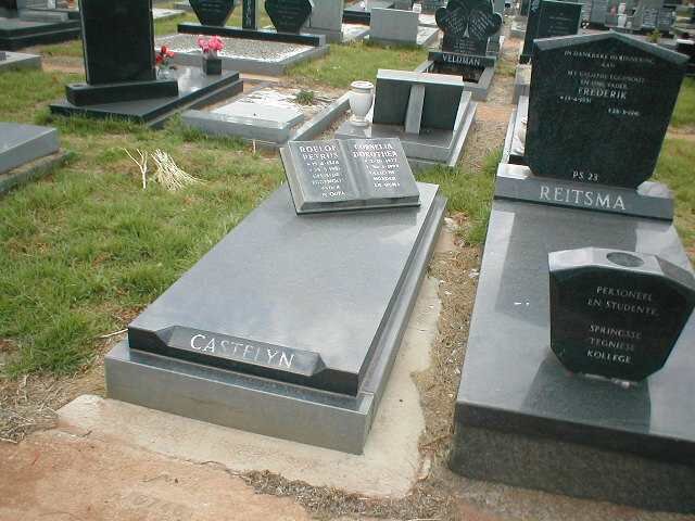 CASTELYN Roelof Petrus 19??-19?? &amp; Cornelia Dorothea 1927-1995 :: REITSMA Frederik