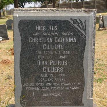 CILLIERS Dirk Petrus 1891-1976 &amp; Christina Cathrina 1899-1948
