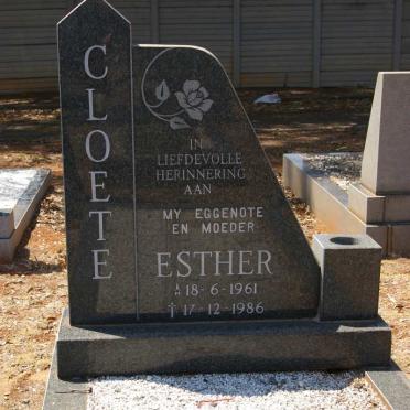 CLOETE Esther 1961-1986