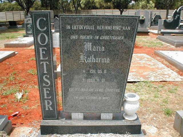 COETSER Maria Katharina 1911-1988