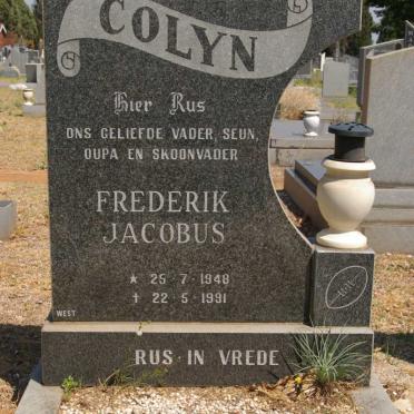 COLYN Frederik Jacobus 1948-1991