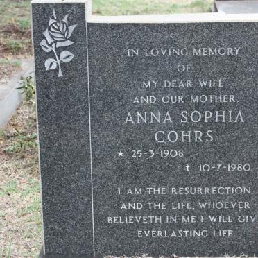 COHRS Anna Sophia 1908-1980