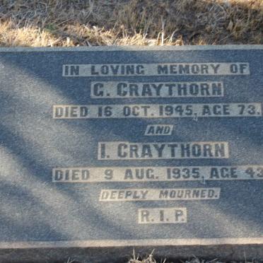 CRAYTHORN G. -1945 :: CRAYTHORN I. -1935