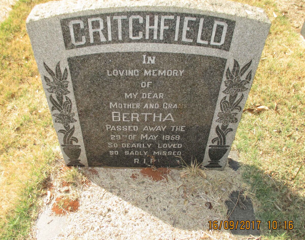 CRITCHFIELD Bertha  -1959