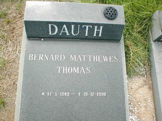 DAUTH Bernard Matthewes Thomas 1949-1990