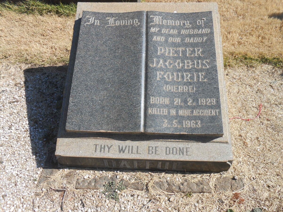DAFFUE Pieter Jacobus Fourie 1929-1963