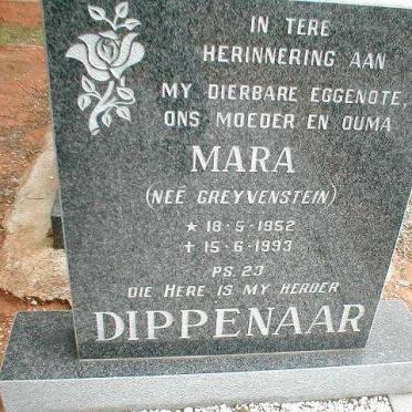 DIPPENAAR Mara nee GREYVENSTEIN 1952-1993