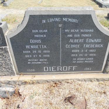 DIEROFF Albert Edward George Frederick 1903-1964 &amp; Doris Henrietta 1909-1999