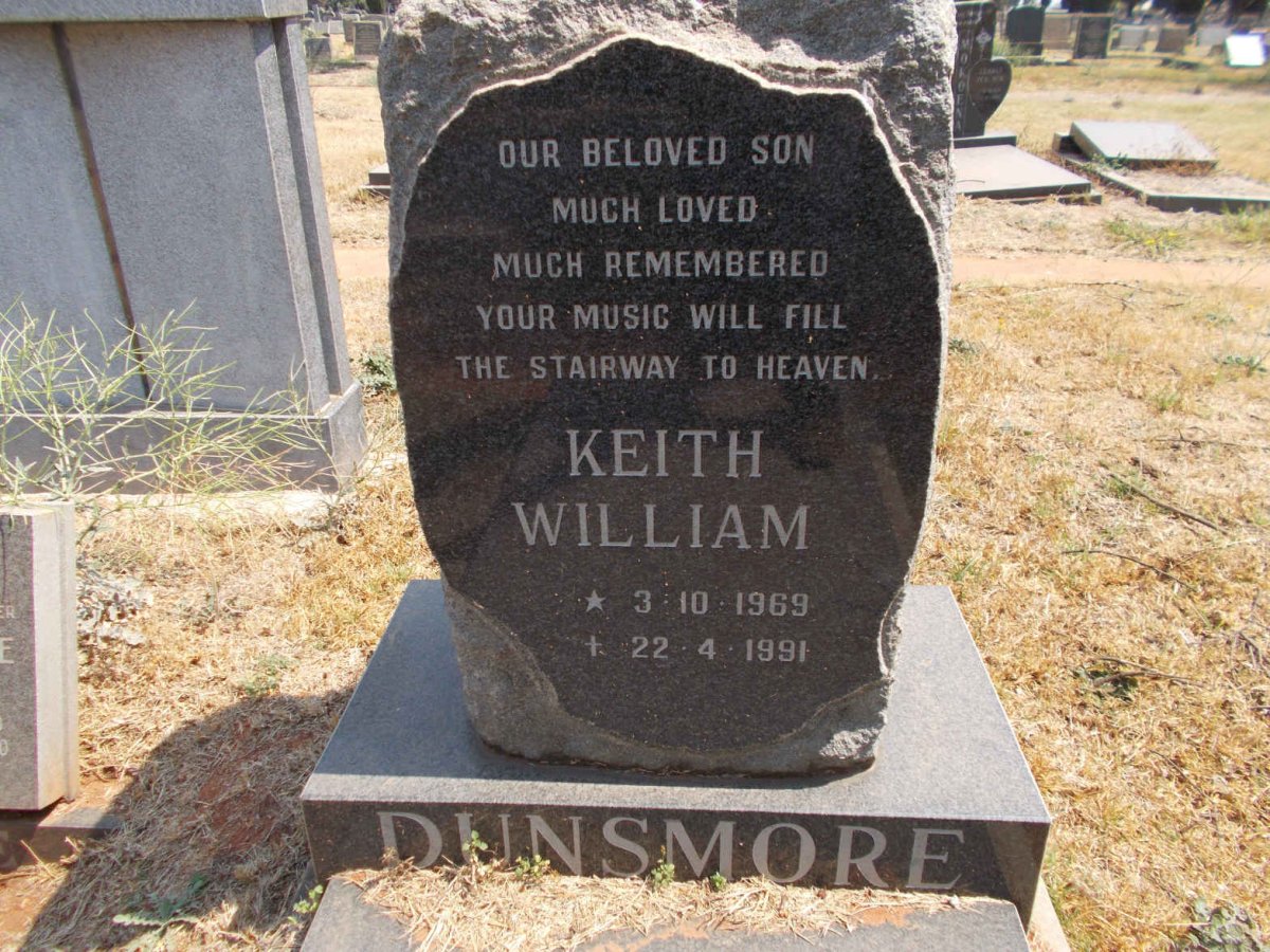 DUNSMORE Keith William 1969-1991