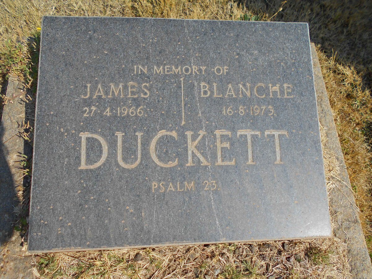 DUCKETT James -1966 &amp; Blanche -1973