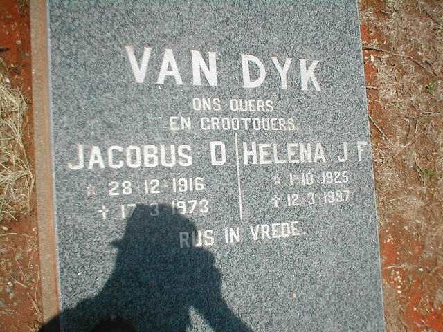 DYK Jacobus D., van 1916-1973 &amp; Helena J.F. 1925-1997
