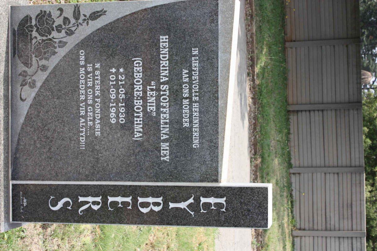 EYBERS Hendrina Stoffelina Mey nee BOTHMA 1930-1969