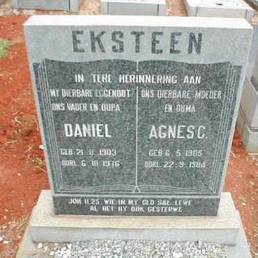 EKSTEEN Daniel 1903-1976 &amp; Agnes C. 1905-1984
