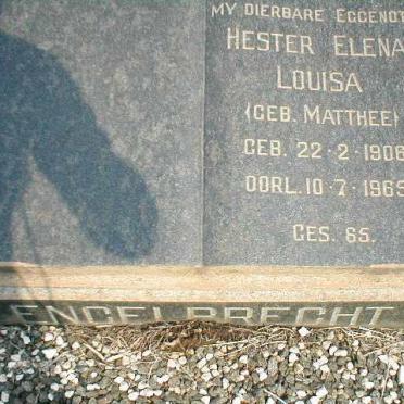 ENGELBRECHT Hester Elena Louisa nee MATTHEE 1906-1965