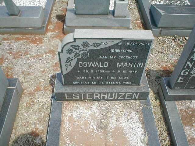 ESTERHUIZEN Oswald Martin 1933-1979