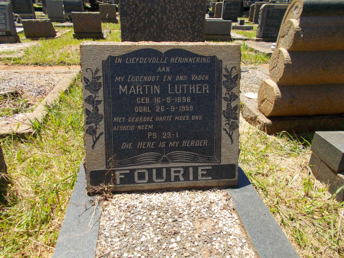 FOURIE Martin Luther 1896-1959