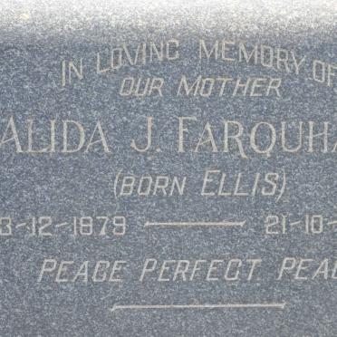 FARQUHAR Alida J. nee ELLIS 1879-1954