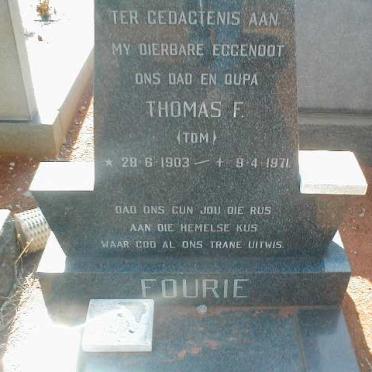FOURIE Thomas F. 1903-1971