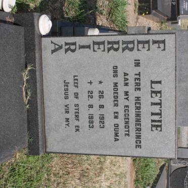 FERREIRA Lettie 1923-1983