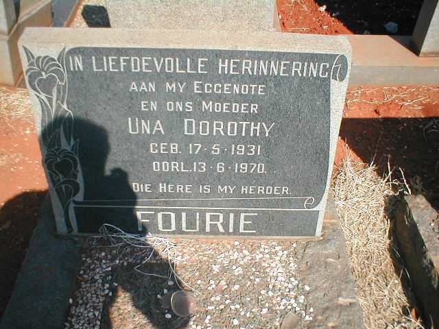 FOURIE Una Dorothy 1931-1970