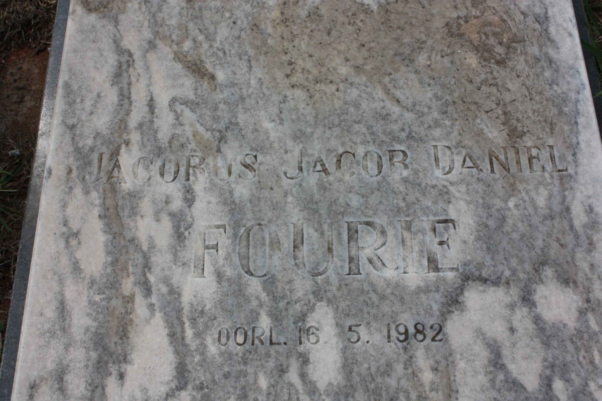 FOURIE Jacobus Jacob Daniel -1982