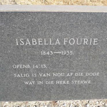 FOURIE Isabella 1843-1935