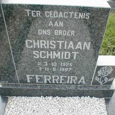 FERREIRA Christiaan Schmidt 1925-1997