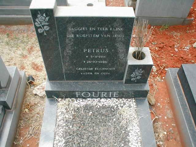 FOURIE Petrus 1916-1980