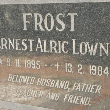 FROST Ernest Alric Lowne 1895-1984