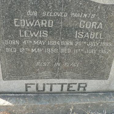 FUTTER Edward Lewis 1884-1958 &amp; Cora Isabel 1889-1957