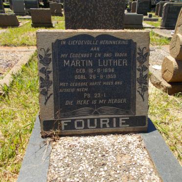 FOURIE Martin Luther 1896-1959