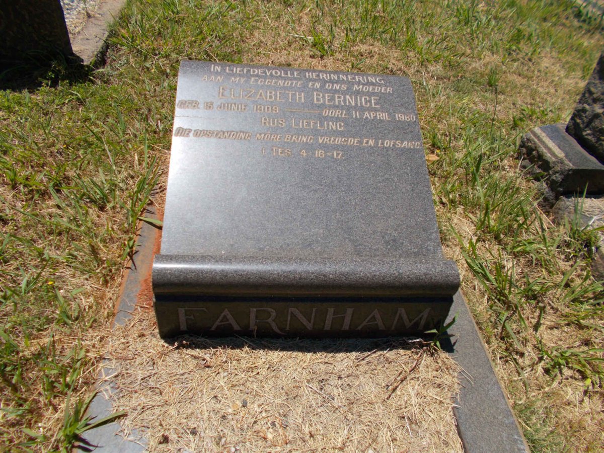 FARNHAM Elizabeth Bernice 1909-1960