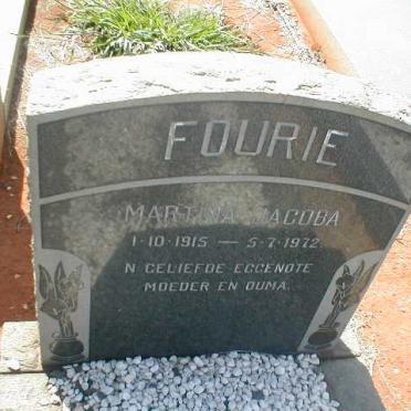 FOURIE Martina Jacoba 1915-1972