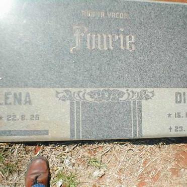 FOURIE Dick 1924-1975 &amp; Lena 1926-