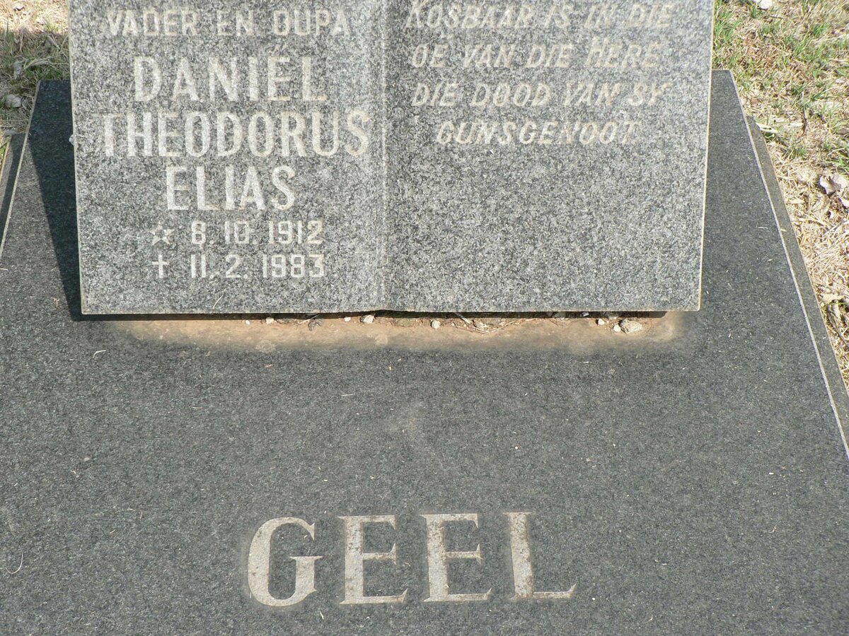GEEL Daniel Theodorus Elias 1912-1983